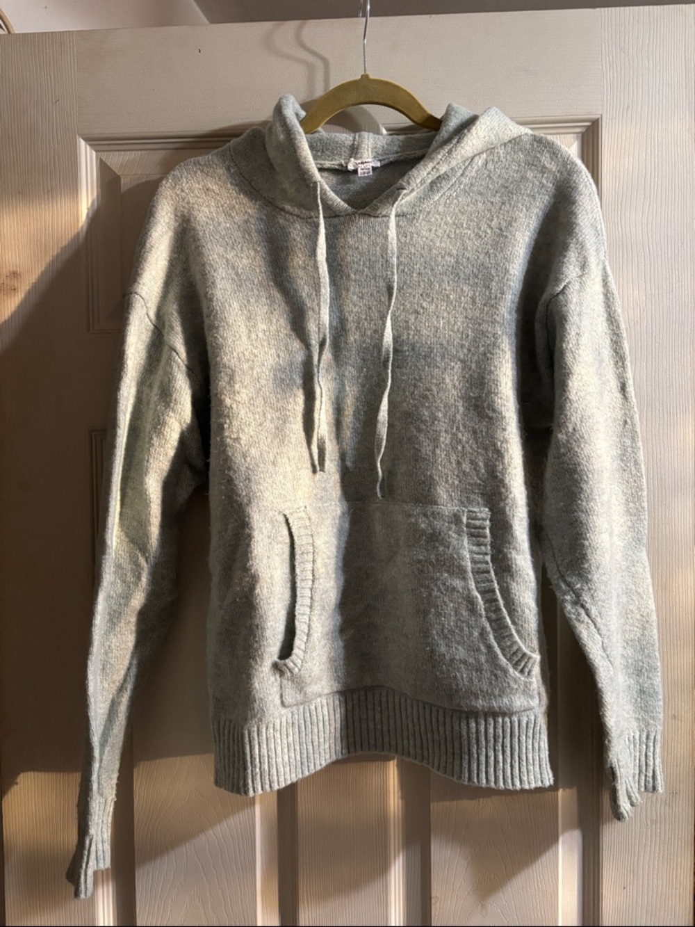 Garage seafoam green soft hooded sweater
